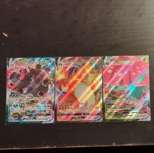 VMAX Pokémon Card Set - Blastoise, Charizard, Venusaur